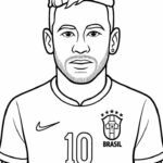 Coloriage Neymar à imprimer (gratuit)