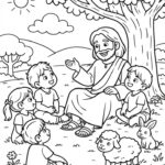 Jesus Loves the Little Children Coloring Page - Free Bible Printable