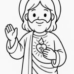 The Sacred Heart of Jesus for coloring