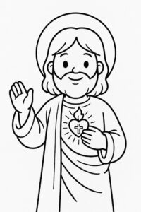 The Sacred Heart of Jesus for coloring